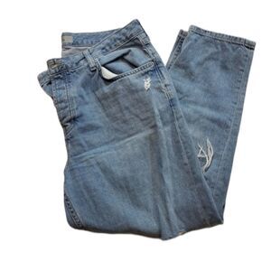 Topshop Moto Hayden Light Wash Distressed Jeans Size 30